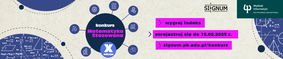 SIGNUM - Konkurs ,,Matematyka stosowana''